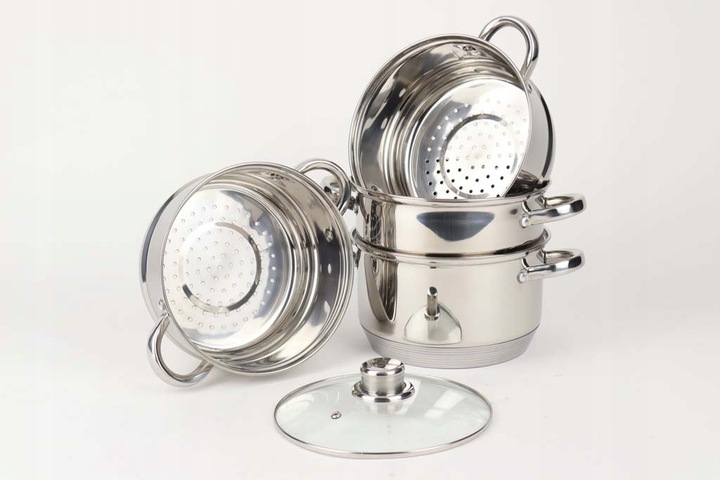 Garnki do Gotowania na Parze Parowar 5elm 3L. 20cm