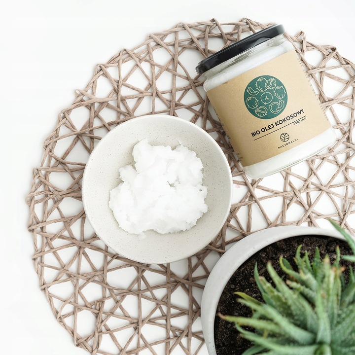 BIO Olej kokosowy 1 l Racjonalni NIERAFINOWANY tłoczony na zimno!