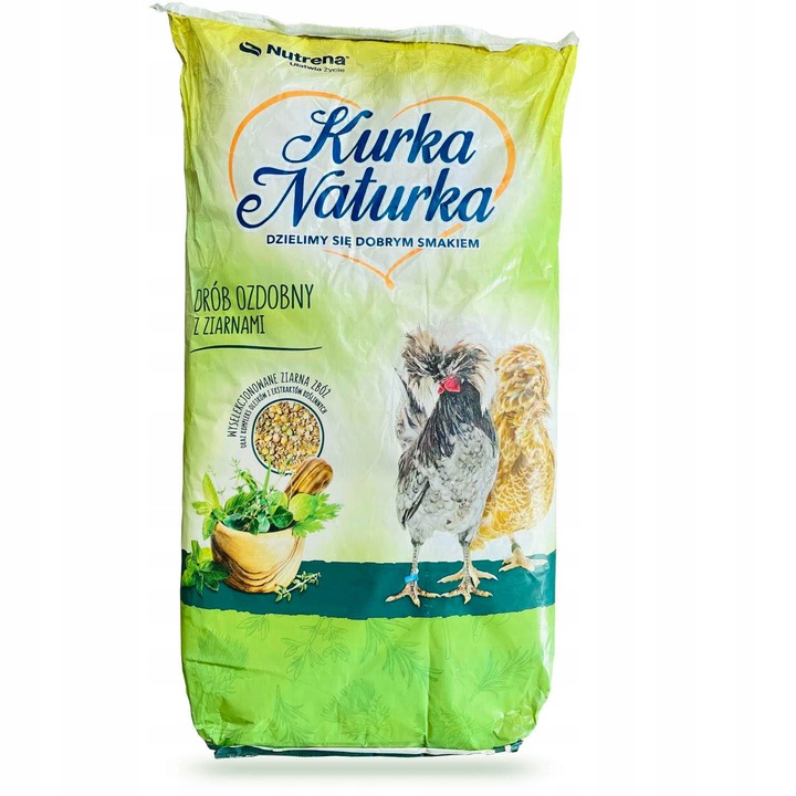 Pasza Kurka Naturka DRÓB OZDOBNY z ziarnami 20kg paw przepiórka kury ozdobn