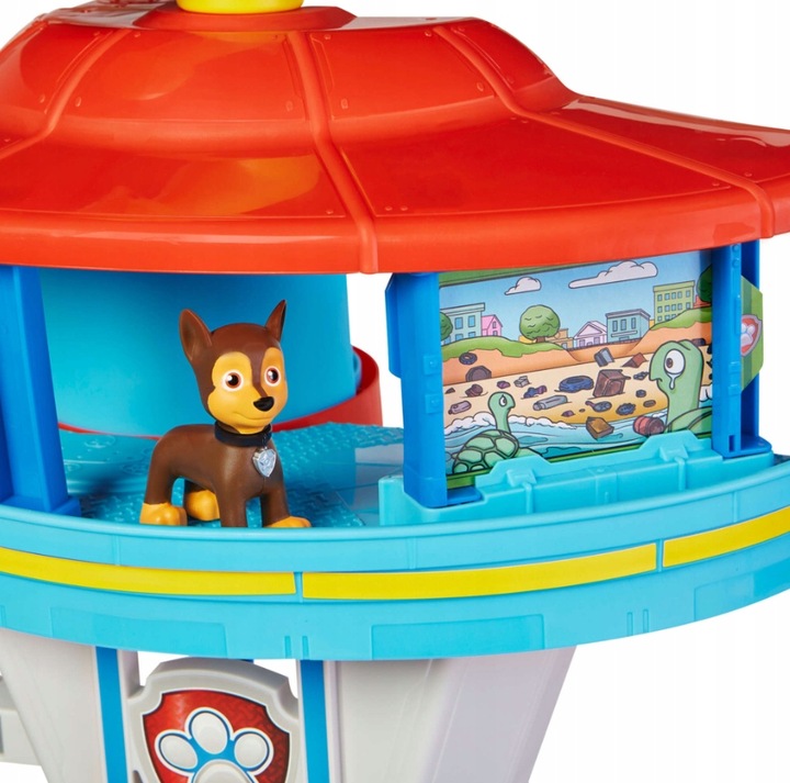 PSI PATROL DUŻA BAZA ZE ZJEŻDŻALNIĄ + CHASE FIGURKA I POJAZD RADIOWÓZ