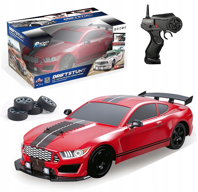 Auto Drift DUZY Samochód ZDALNIE STEROWANY na PILOTA 2.4Gz RC LED DYM 4x4