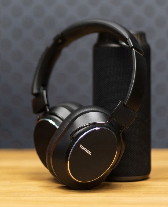 Tonsil Słuchawki Bezprzewodowe R65BT Bluetooth Nauszne ANC CZARNE +Mikrofon