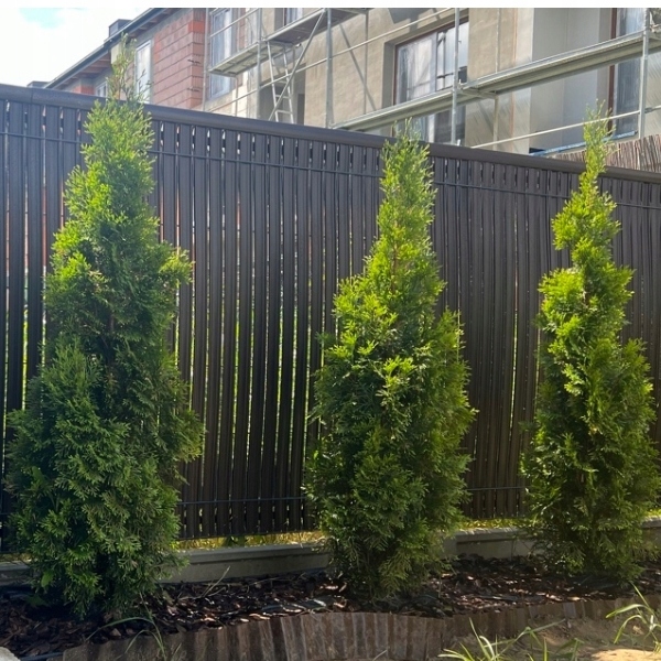 BRĄZOWA OSŁONA NA PŁOT LISTWY NA OGRODZENIE PANELE LAMELE 122X250CM