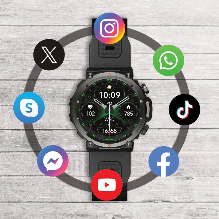 SMARTWATCH ZEGAREK MĘSKI POLSKIE MENU ROZMOWY SPORT PULS 2 PASKI AMOLED