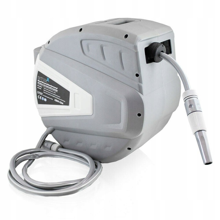 Wąż Ogrodowy 30m + Bęben Ścienny – Automatyczne Zwijanie 180°