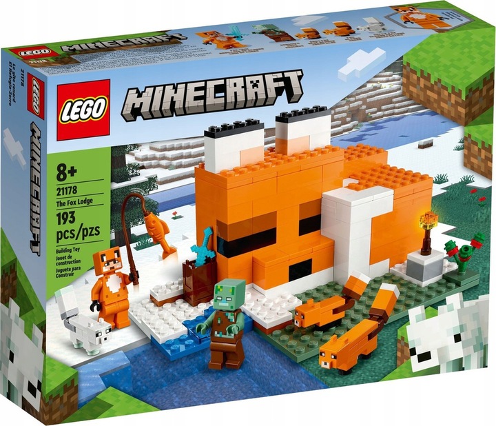 LEGO MINECRAFT SIEDLISKO LISÓW 21178 + Arena Endu 21242 KLOCKI ZESTAW