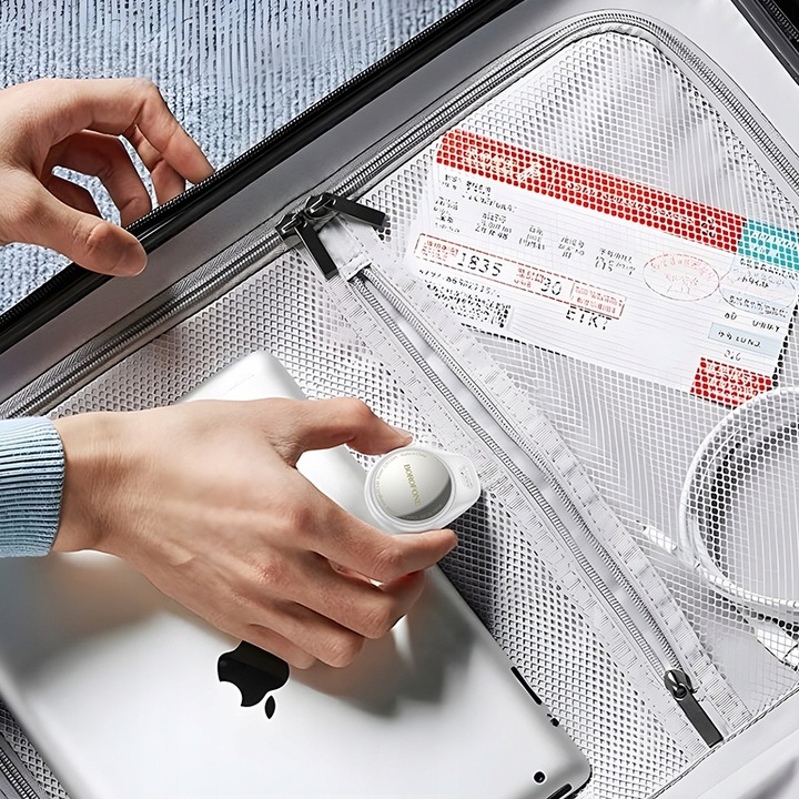 BOROFONE LOKALIZATOR GPS Do APPLE AIR TAG iOS TRACKER BC100 BIAŁY FIND MY