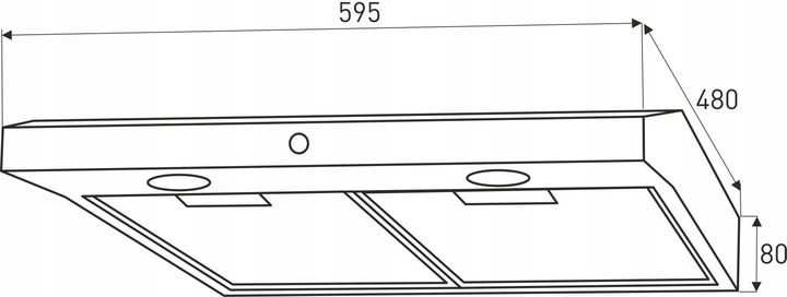 Okap kuchenny podszafkowy Modo 60 CZARNY