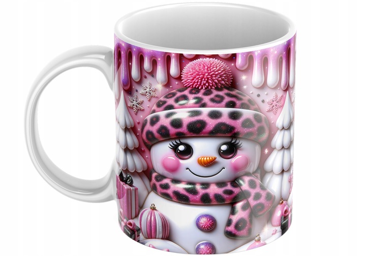 Świąteczny Kubek 3D Bałwanek - Idealny Na Prezent - NOWOŚĆ - HIT Bałwanek