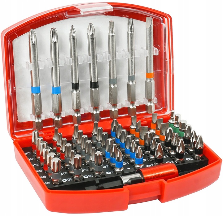 ZESTAW BITÓW KOŃCÓWEK BITY KOŃCÓWKI KLUCZE IMBUS TORX DO WKRĘTARKI + UCHWYT