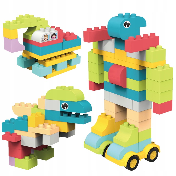 KLOCKI budowlane konstrukcyjne DUŻE ELEMENTY podwozia Zestaw XXL 86 el.