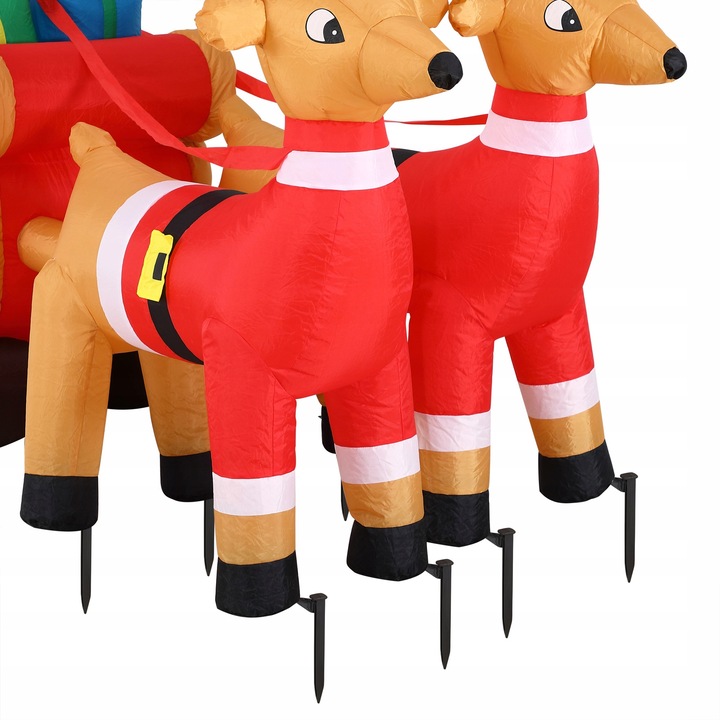 Mikołaj Dmuchany Dekoracja Świąteczna LED 240cm