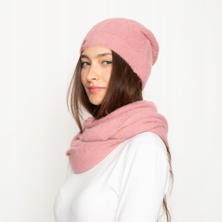 Alpaka Komplet (Czapka z Ściągaczem + Komin)
