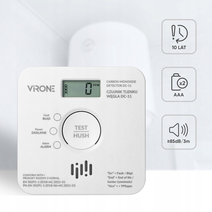 Czujnik Tlenku Węgla Detektor tlenku węgla Czadu NAJNOWSZY MODEL