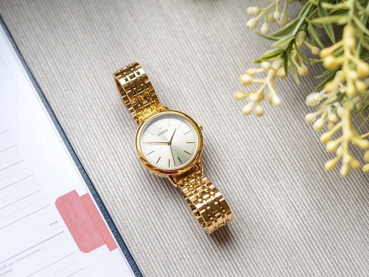 DAMSKI ZEGAREK LORUS RG204QX5 ELEGANCKI KLASYCZNY NA BRANSOLECIE ZŁOTY