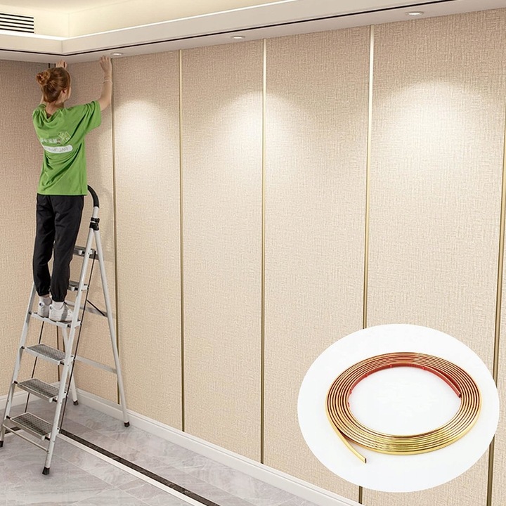 LISTWA DEKORACYJNA OZDOBNA ZŁOTA PVC 21mm GOLD 10 METRÓW SAMOPRZYLEPNA