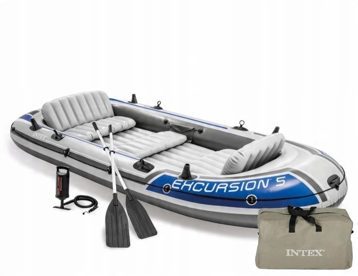 Łódź Intex 68325 EXCURSION 5 Set INTEX szary
