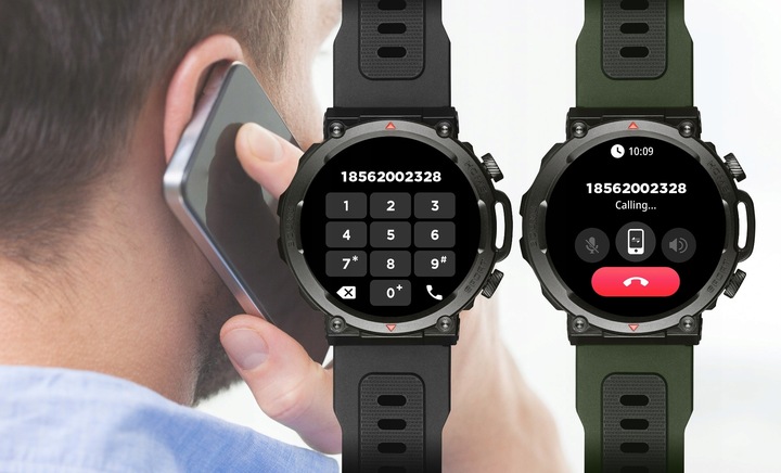 SMARTWATCH ZEGAREK MĘSKI POLSKIE MENU ROZMOWY SPORT PULS 2 PASKI AMOLED