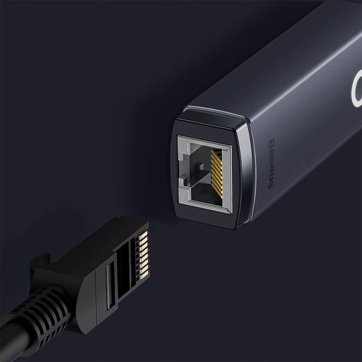 BASEUS ADAPTER PRZEJŚCIÓWKA KARTA SIECIOWA INTERNETOWA LAN USB-C RJ45 100MB