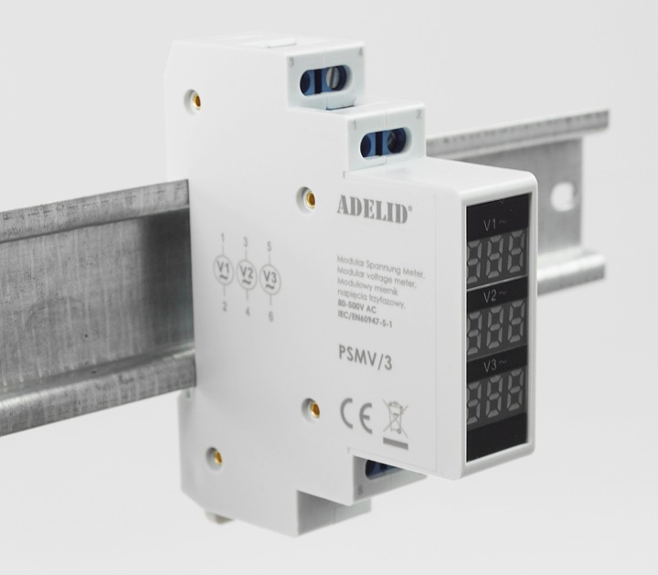Wskaźnik napięcia 3F cyfrowy 80-500V PSMV/3