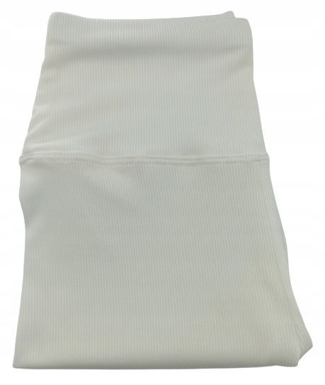 KOLARKI Leginsy KRÓTKIE PRĄŻKOWANE DAMSKIE BIAŁE