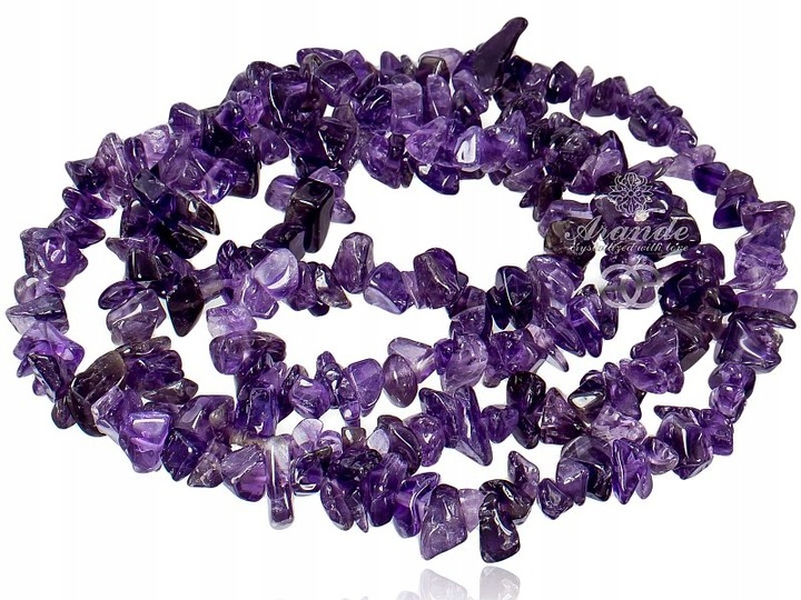 AMETYST PIĘKNY DŁUGI NASZYJNIK