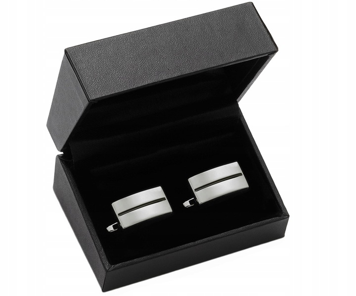 STALOWE SPINKI + PUDEŁKO Modne Męskie do Mankietów Koszul Matowe GREG d6-12
