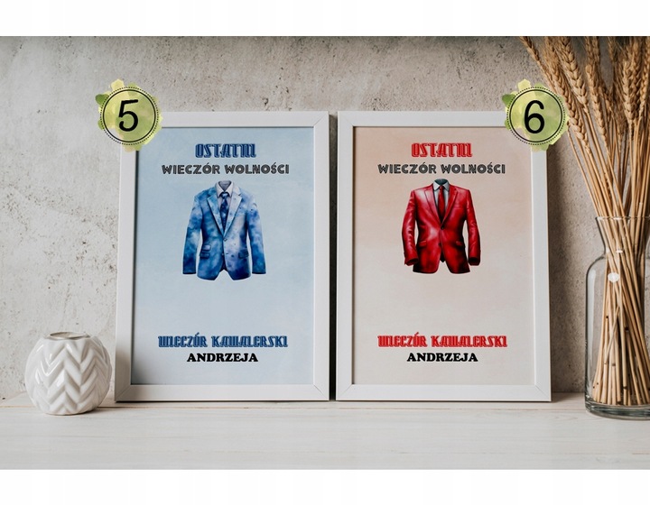 PREZENT NA WIECZÓR KAWALERSKI PAMIĄTKA OBRAZEK A4 IKWK