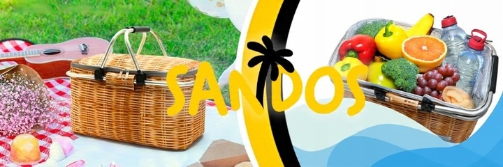 Torba kosz termiczny wiklinowy piknikowy koszyk na piknik zakupy składany