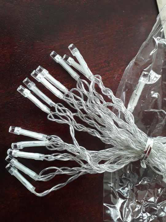 Kurtyna świetlna LED 1,5x2,5 ciepła biel nietypowa