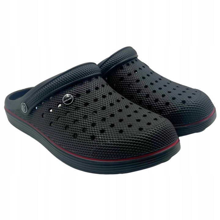 Czarne Męskie Klapki Kroksy Ogrodowe Piankowe Rozmiar 42 Wygodne Lekkie