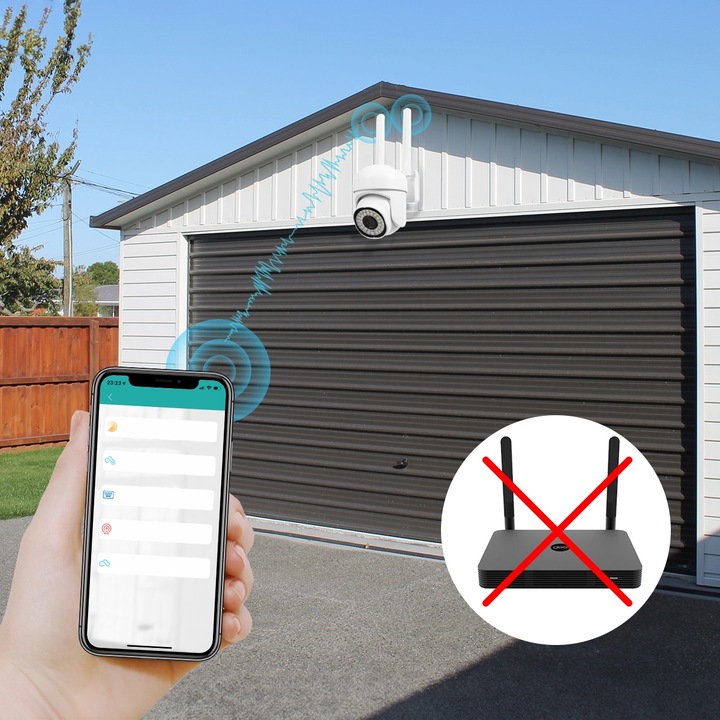 KAMERA WIFI IP SMART ZEWNĘTRZNA OBROTOWA FULL HD 2MP 1080p ZOOM 4x DETEKCJA