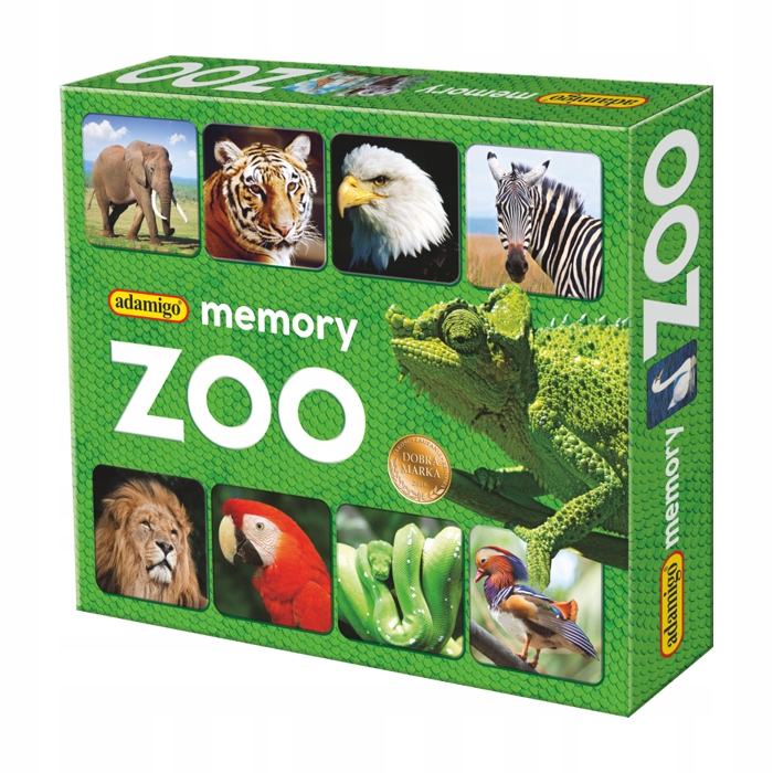 GRA MEMORY MEMO ZOO zwierzęta gra pamięciowa dla dzieci +5 lat