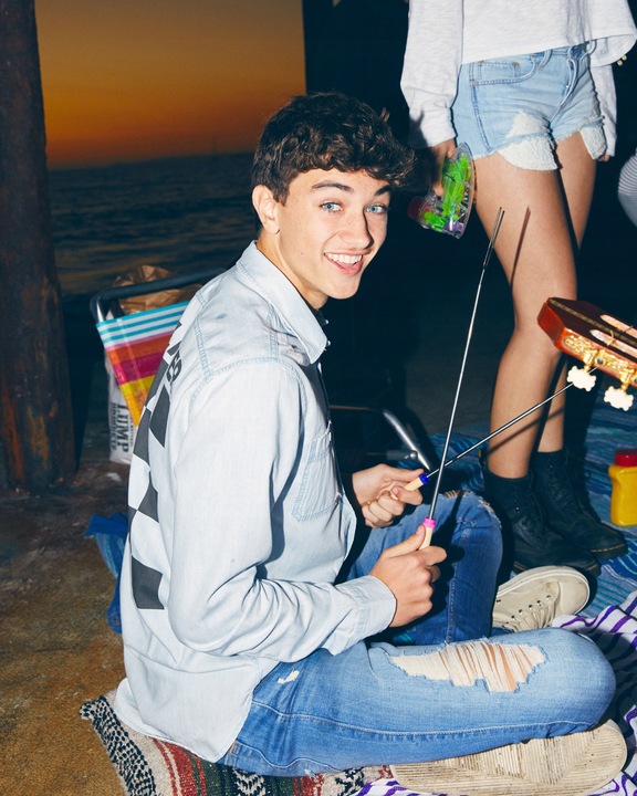 HOLLISTER Koszula Męska Graphic Denim Shirt USA M