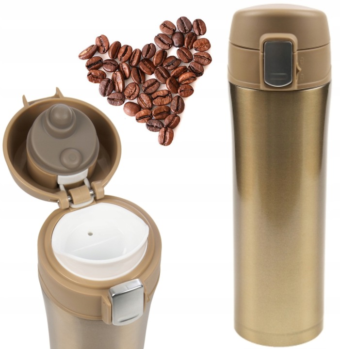 Kubek Termiczny jak termos do kawy na herbatę prezent z ustnikiem matowy