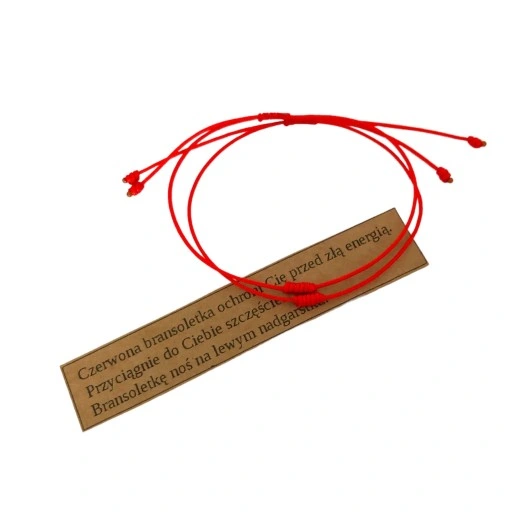 Bransoletki czerwona Kabała dla par nitka zestaw
