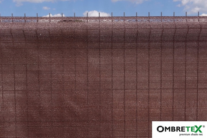 Siatka Cieniująca Brązowa 1,2x20m Osłona Ogrodzenie Płot Brązowa 95% 200g