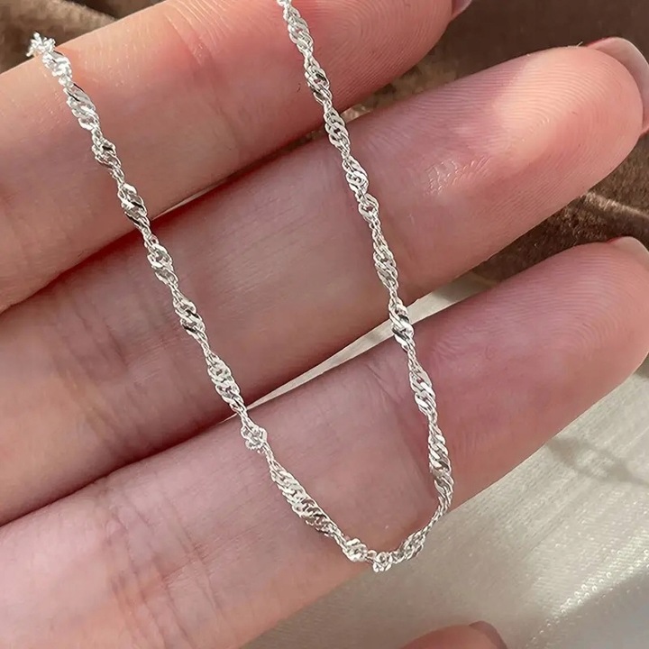 Łańcuszek Srebrny Medalik Naszyjnik 925 Na Komunię Chrzest UPOMINEK GRATIS