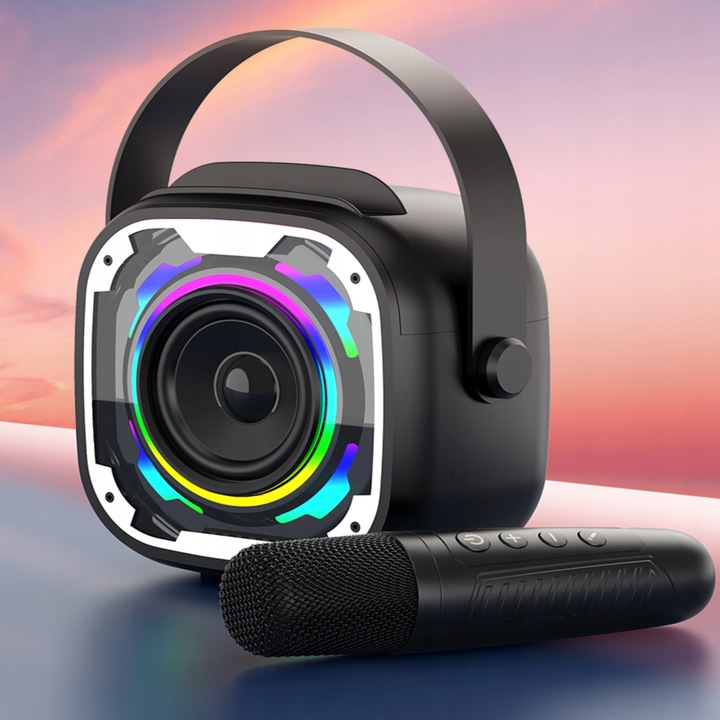 Zestaw do Karaoke Bluetooth Bezprzewodowy Głośnik + 2 Mikrofony Dla Dzieci