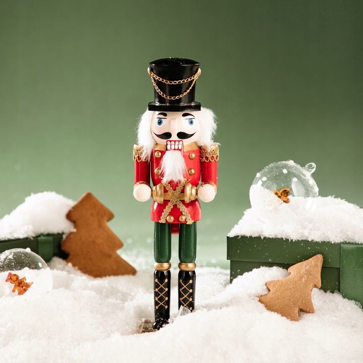 Figurka dekoracja świąteczna NUTCRACKER dziadek do orzechów 30 cm HOMLA