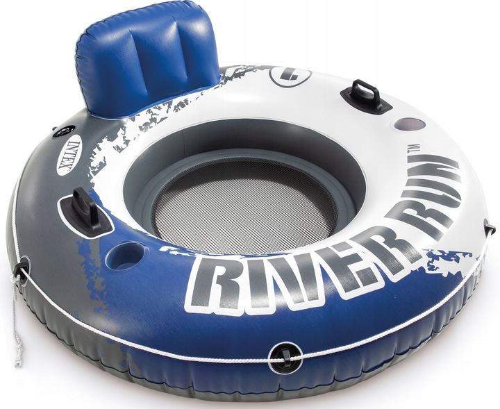 SUPER RELAX DUŻE MOCNE KOŁO Z SIATKĄ DO PŁYWANIA RIVER RUN 135c INTEX 58825