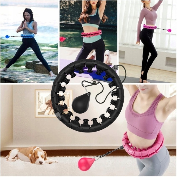 HULA HOP ODCHUDZAJĄCE Z OBCIĄŻENIEM OBCIĄŻNIKIEM SMART WYPUSTAKAMI HULAHOP