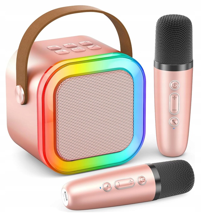 ZESTAW DO KARAOKE DLA DZIECI 2 MIKROFONY GŁOŚNIK BEZPRZEWODOWY 2X MIKROFON