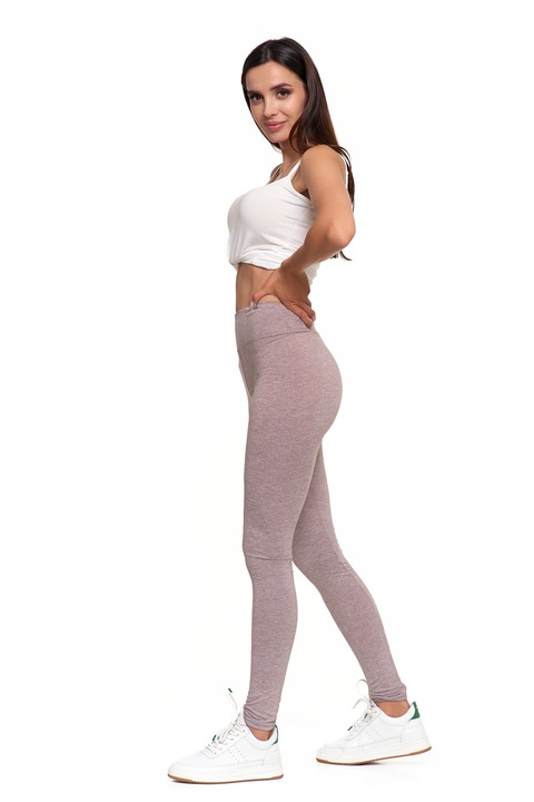 Moraj Legginsy z Wysokim Stanem 1000-018 Beż L/XL