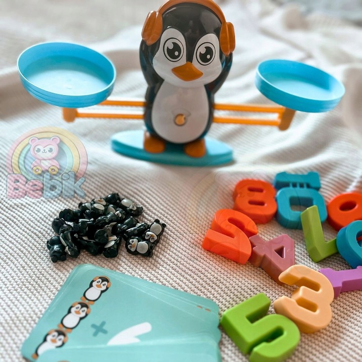 WAGA SZALKOWA RÓWNOWAŻNA EDUKACYJNA Nauka Liczenia Pingwin DLA DZIECI