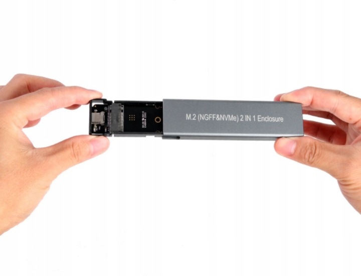 Obudowa na dysk SSD NVME/SATA PCIe M.2 USB-C Gen2 Kieszeń Adapter dysku M2