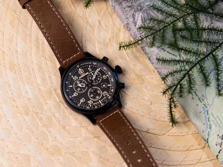 MĘSKI ZEGAREK TIMEX TW4B20800 EXPEDITION BRĄZOWY CHRONOGRAF 100M