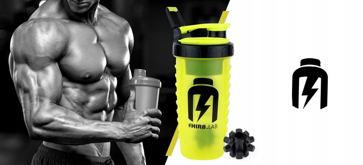 SZEJKER shaker SZCZELNY na siłownię białek 770 ml WBUDOWANY POJEMNIK hiro