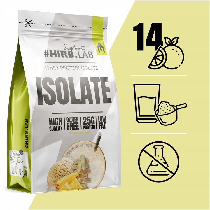 Izolat Białka BIAŁKO 700 g WPI ISO Whey Protein Isolate Ananas Hiro
