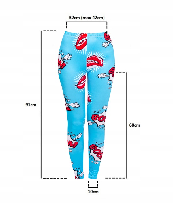 Legginsy Leginsy damskie sportowe kolorowe S M L
